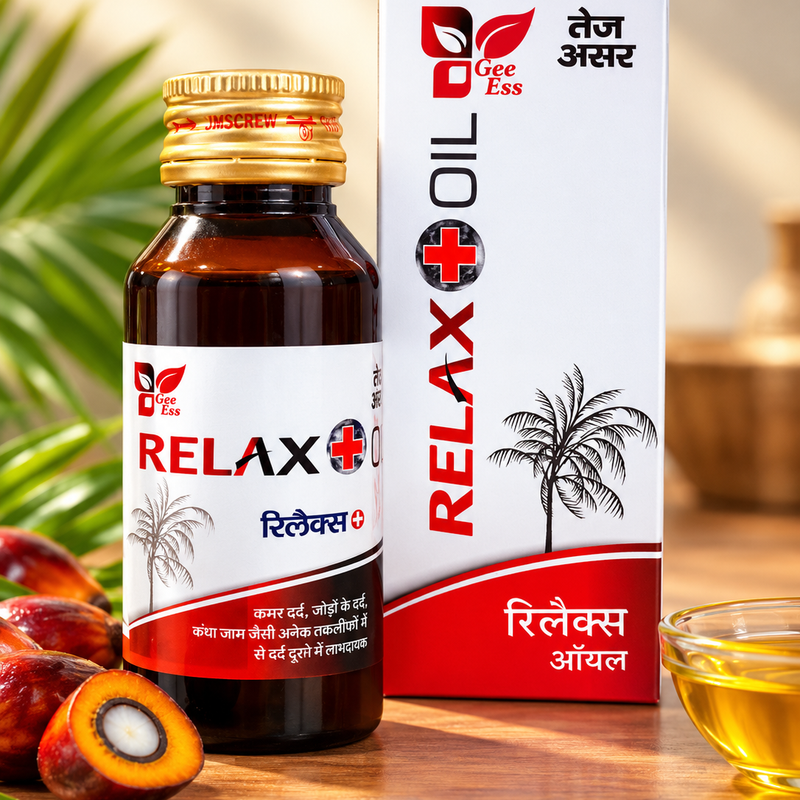 Relax Oil – Advanced Ayurvedic Pain Relief & Muscle Relaxation